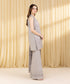 Unstitched Women's Grey Cotton Jacquard 3 Piece Suit